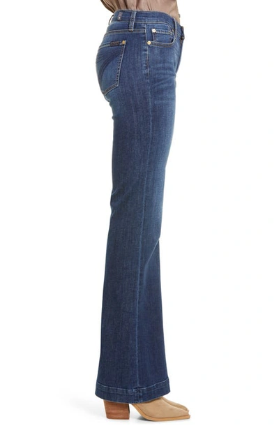 7 For All Mankind Frayed Faded Low-rise Bootcut Jeans In Nordica