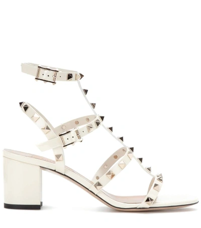 Rockstud leather sandals