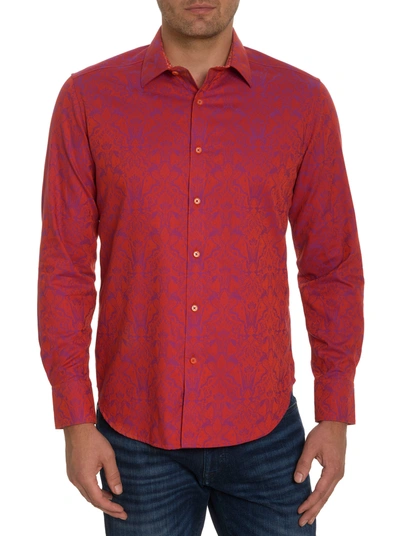 Shop Robert Graham Highland Long Sleeve Button Down Shirt In Red