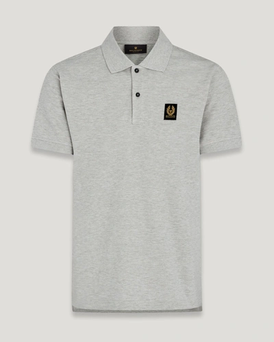 Shop Belstaff Polo In Old Silver Heather