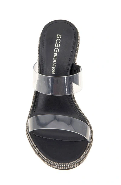 Shop Bcbgeneration Tenia Sandal In Clear/ Black