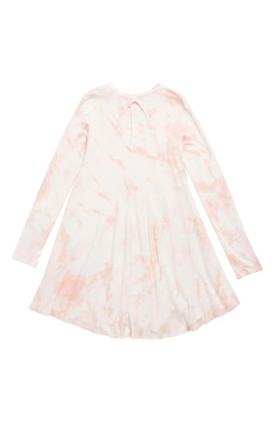 Nordstrom Print Knit A-line Dress In Pink Lotus Tie Dye