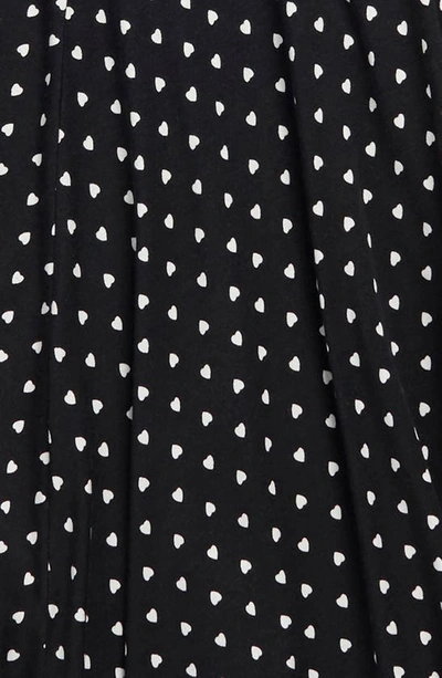 Shop Nordstrom Print Knit A-line Dress In Black- Ivory Hearts
