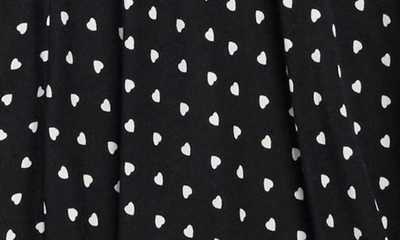 Shop Nordstrom Print Knit A-line Dress In Black- Ivory Hearts