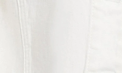 Nydj Fray Hem Denim Jacket In Optic White