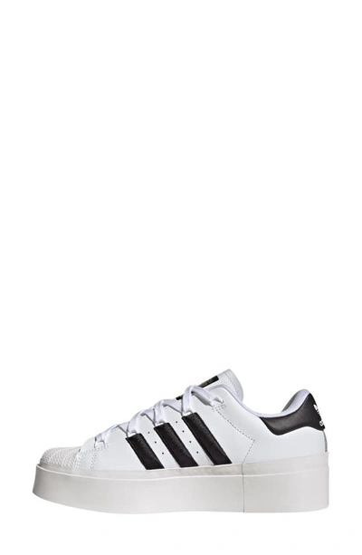 Shop Adidas Originals Superstar Bonega Platform Sneaker In White/ Black/ Gold Met.