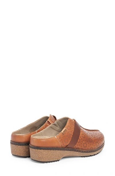 Pikolinos Granada Floral Embossed Clog In Brandy