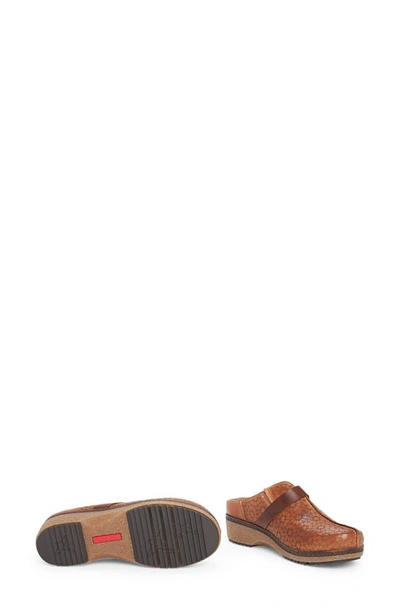 Pikolinos Granada Floral Embossed Clog In Brandy