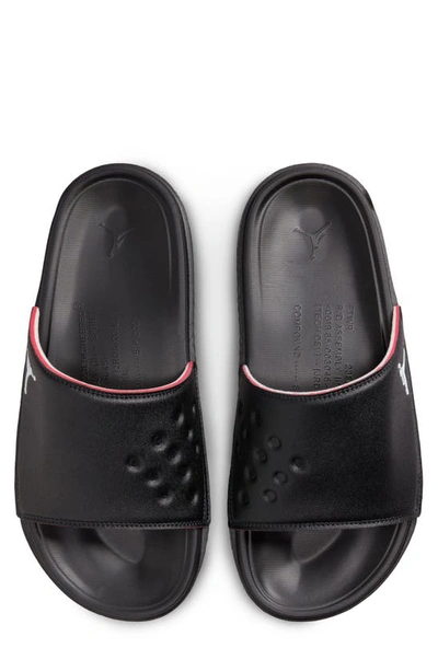 Shop Jordan Play Slide Sandal In Black/ Red/ Photon Dust