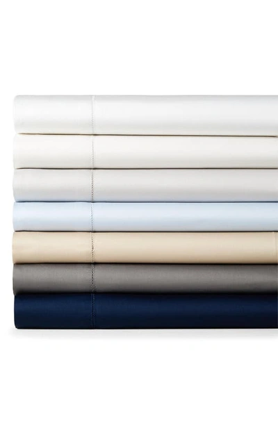 Shop Ralph Lauren Organic Cotton Sateen Flat Sheet In True Platinum