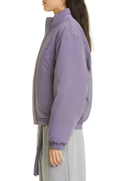 Acne Studios Appliquéd Padded Heat-reactive Shell Jacket In Purple
