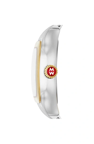 Michele Meggie Diamond Dial Two-tone Bracelet Watch, 29mm In Two-tone