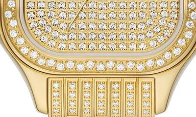 Shop Michele Meggie Diamond Pavé Bracelet Watch, 29mm In Gold