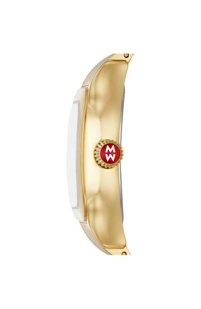 Shop Michele Meggie Diamond Dial Watch Head & Bracelet, 29mm In Gold
