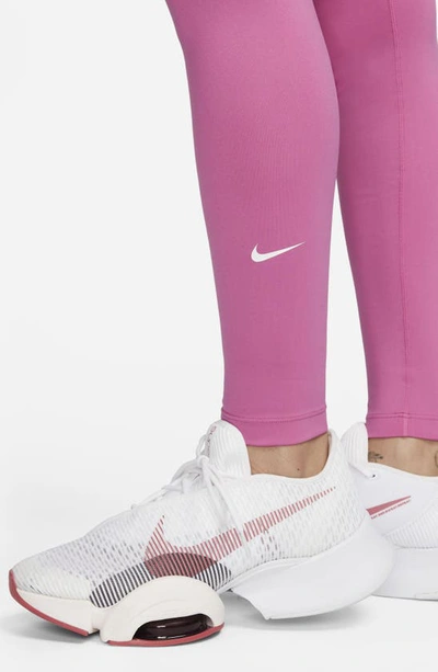 Shop Nike One Dri-fit Leggings In Cosmic Fuchsia/ White