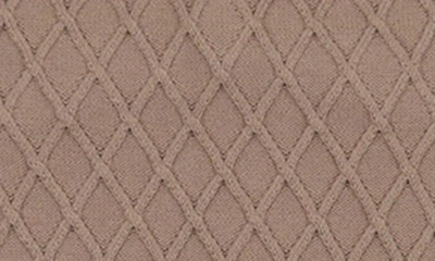 Shop Maniere Diamond Knit Cotton Footie In Brown