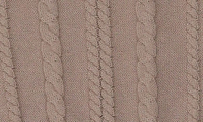 Shop Maniere Manière Cable Knit Cotton Top & Leggings Set In Sand