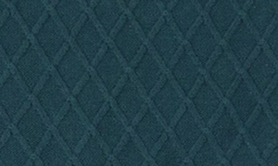 Shop Maniere Diamond Stitch Cotton Long Sleeve Top & Pants Set In Green