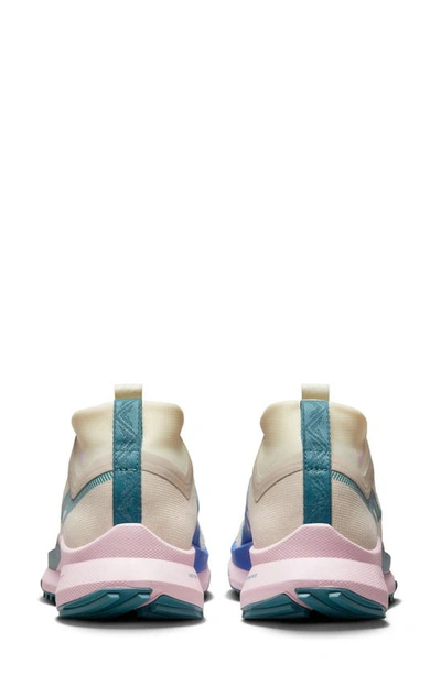 Nike React Pegasus Trail 4 Gore-tex® Waterproof Running Shoe In Sanddrift/ Teal/ Coco Milk