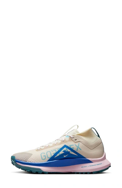 Shop Nike React Pegasus Trail 4 Gore-tex® Waterproof Running Shoe In Sanddrift/ Teal/ Coco Milk