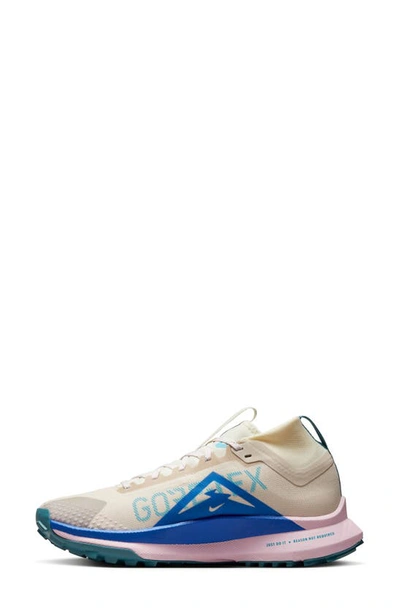 Nike React Pegasus Trail 4 Gore-tex® Waterproof Running Shoe In Sanddrift/ Teal/ Coco Milk