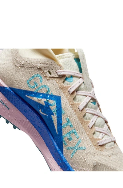 Shop Nike React Pegasus Trail 4 Gore-tex® Waterproof Running Shoe In Sanddrift/ Teal/ Coco Milk