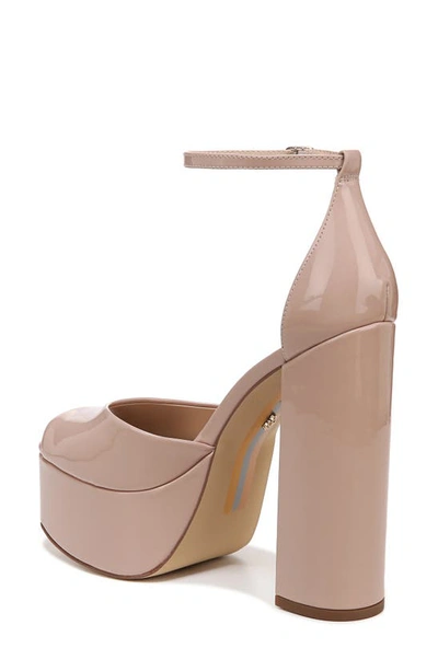 Shop Sam Edelman Kori Ankle Strap Peep Toe Platform Sandal In Sunrise Blush
