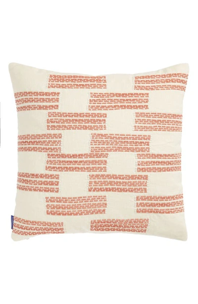 Shop The Conran Shop Brick Stripe Linen Accent Pillow In Orange