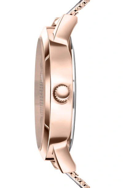 Shop Versus Barbes Domus Mesh Strap Watch, 40mm In Ip Rose Gold