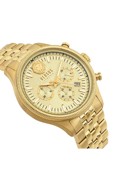 Shop Versus Colonne Chronograph Bracelet Watch, 44mm In Yellow Gold