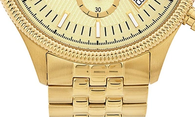 Shop Versus Colonne Chronograph Bracelet Watch, 44mm In Yellow Gold