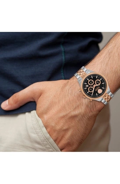 Shop Versus Colonne Chronograph Bracelet Watch, 44mm In Two Tone Rose