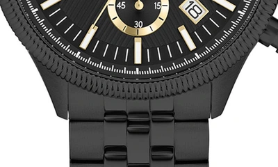 Shop Versus Colonne Chronograph Bracelet Watch, 44mm In Ip Black/ Black