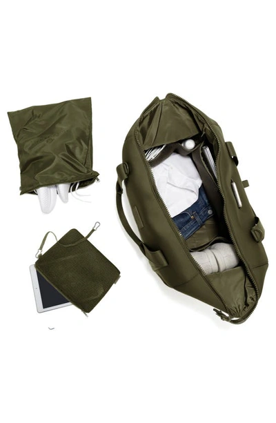 Dagne Dover Landon Recycled Polyester Carryall Duffle In Dark Moss