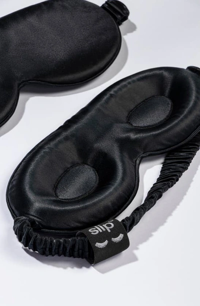 Slip Lovely Lashes Pure Silk Contour Sleep Mask In Black