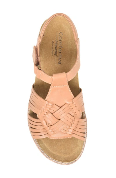 Shop Comfortiva Gladia Woven Sandal In Luggage