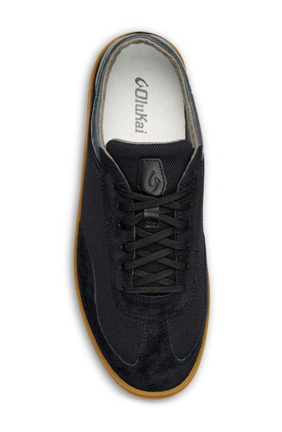 Olukai Punini Sneaker In Black / Dk Shadow