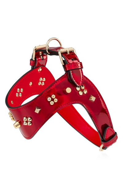 Shop Christian Louboutin Small Loubiharness Dog Harness In Loubi/ Gold