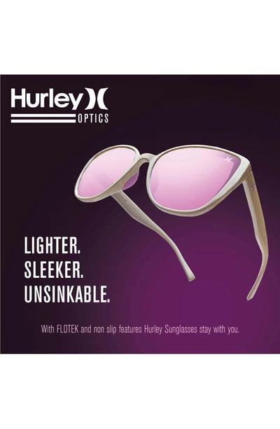 Shop Hurley Floatable 56mm Polarized Round Sunglasses In Blush