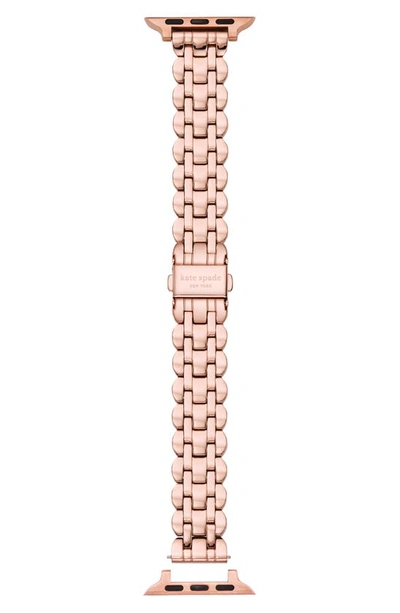 Shop Kate Spade New York Scallop 16mm Apple Watch® Bracelet Watchband In Rose Gold