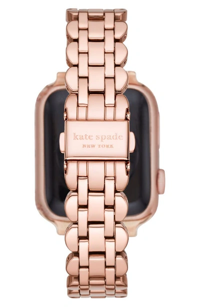 Shop Kate Spade New York Scallop 16mm Apple Watch® Bracelet Watchband In Rose Gold