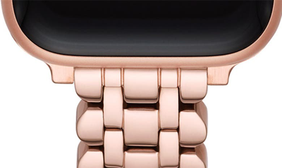 Shop Kate Spade New York Scallop 16mm Apple Watch® Bracelet Watchband In Rose Gold