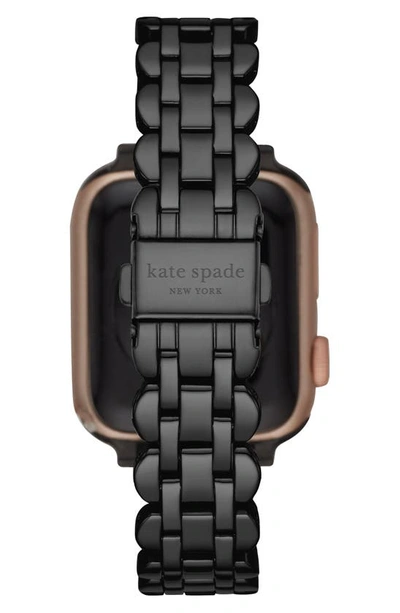 Shop Kate Spade Scallop 16mm Apple Watch® Bracelet Watchband In Black