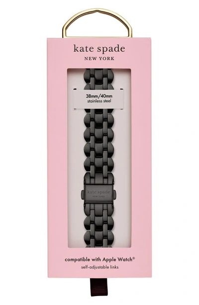 Shop Kate Spade Scallop 16mm Apple Watch® Bracelet Watchband In Black