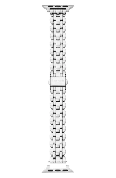 Shop Kate Spade Scallop 16mm Apple Watch® Bracelet Watchband In Silver
