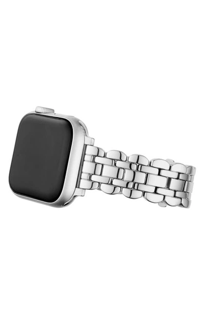 Kate Spade Silver Scallop Link Stainless Steel Bracelet 38/40mm Band For Apple Watch In Silver