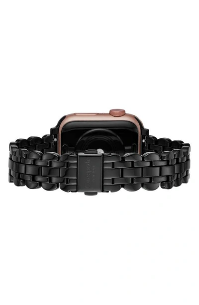 Shop Kate Spade Scallop 16mm Apple Watch® Bracelet Watchband In Black