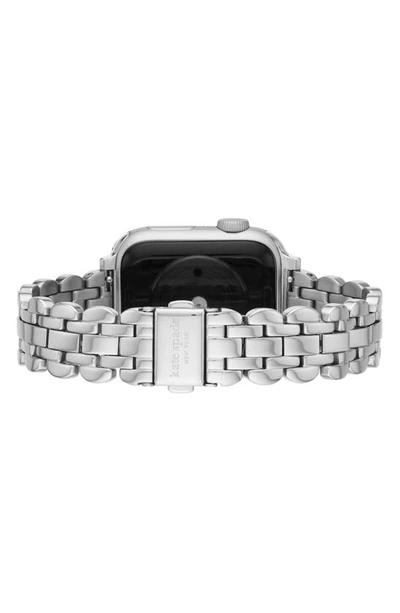 Kate Spade Silver Scallop Link Stainless Steel Bracelet 38/40mm Band For Apple Watch In Silver