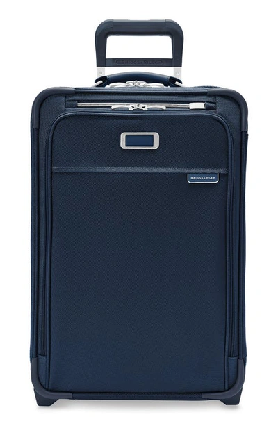 Shop Briggs & Riley Baseline Essential 22-inch Expandable 2-wheel Carry-on Bag In Navy