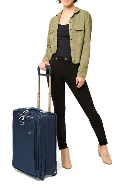 Shop Briggs & Riley Baseline Essential 22-inch Expandable 2-wheel Carry-on Bag In Navy